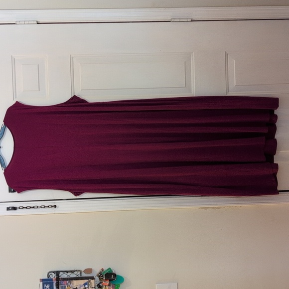 Catherine's Wine Colored Sleeveless Maxi Dress, Size 5X - Picture 2 of 5
